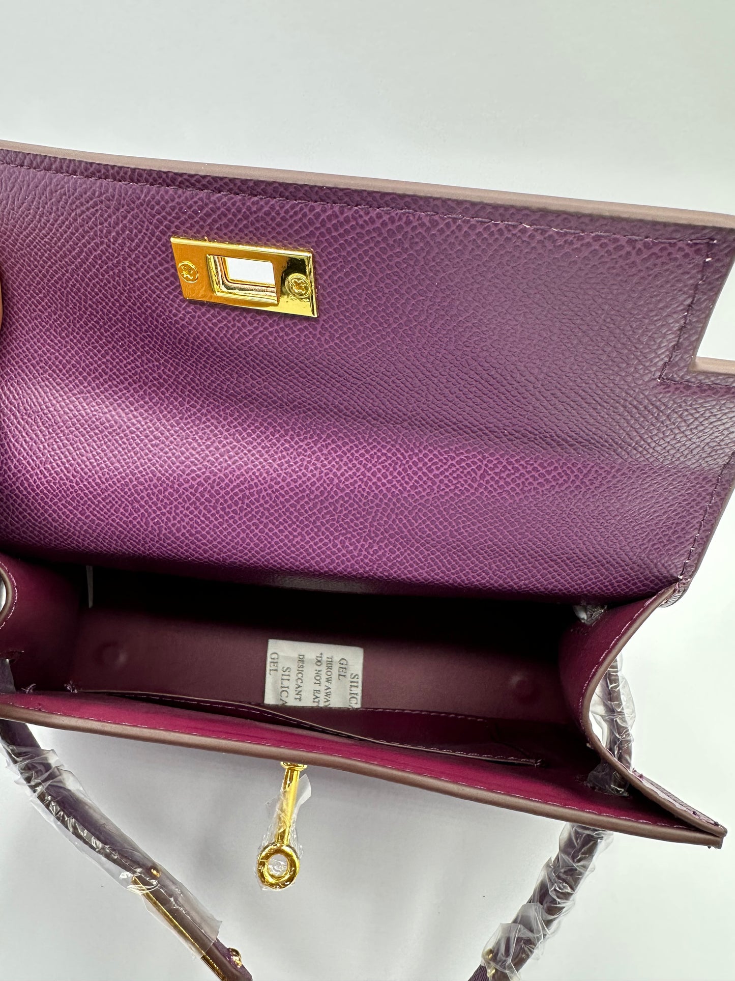 Deluxe Mini 8.5in Luxury Inspired Cross Body Leather handbag