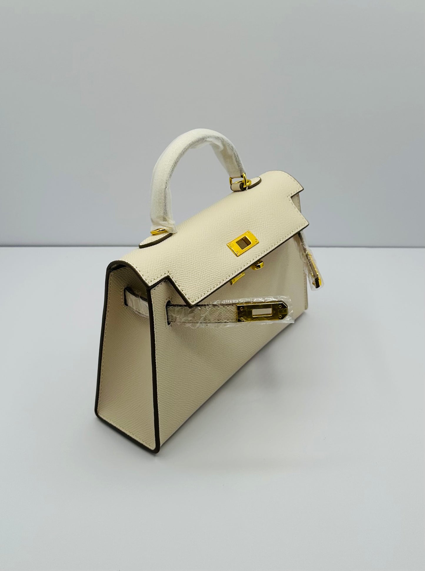 Deluxe Mini 8.5in Luxury Inspired Cross Body Leather handbag