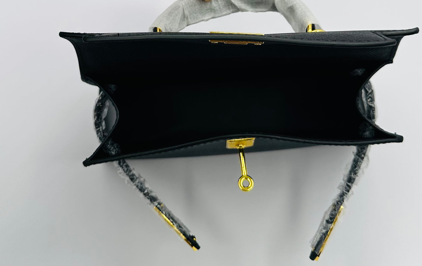 Deluxe Mini 8.5in Luxury Inspired Cross Body Leather handbag