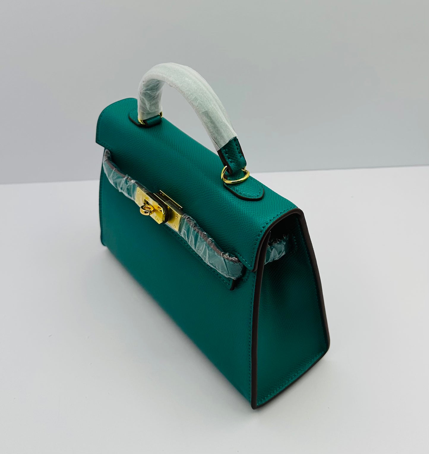 Deluxe Mini 8.5in Luxury Inspired Cross Body Leather handbag