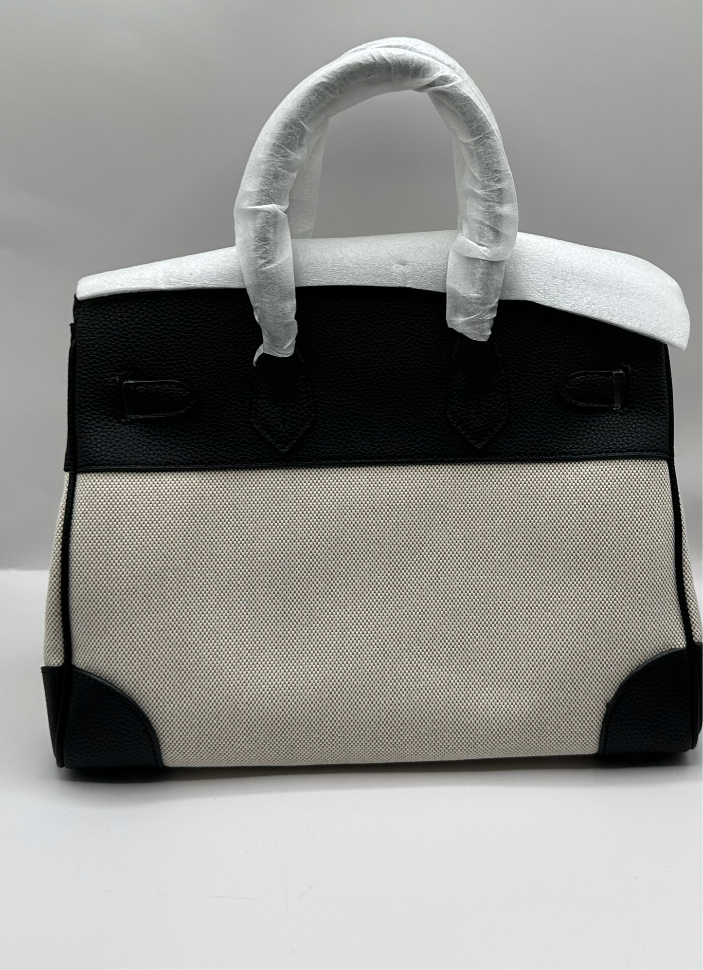 Deluxe Full grain cowhide leather with canvas Satchel handbag