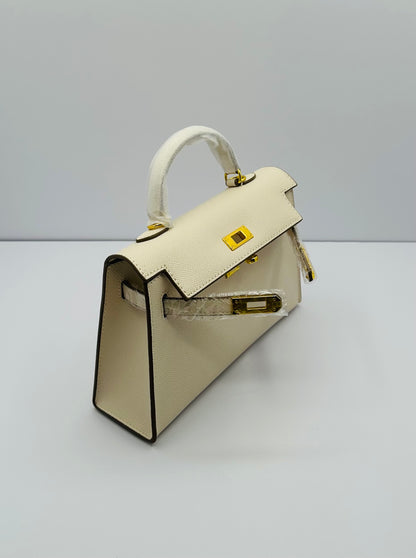 Deluxe Mini 8.5in Luxury Inspired Cross Body Leather handbag