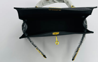 Deluxe Mini 8.5in Luxury Inspired Cross Body Leather handbag