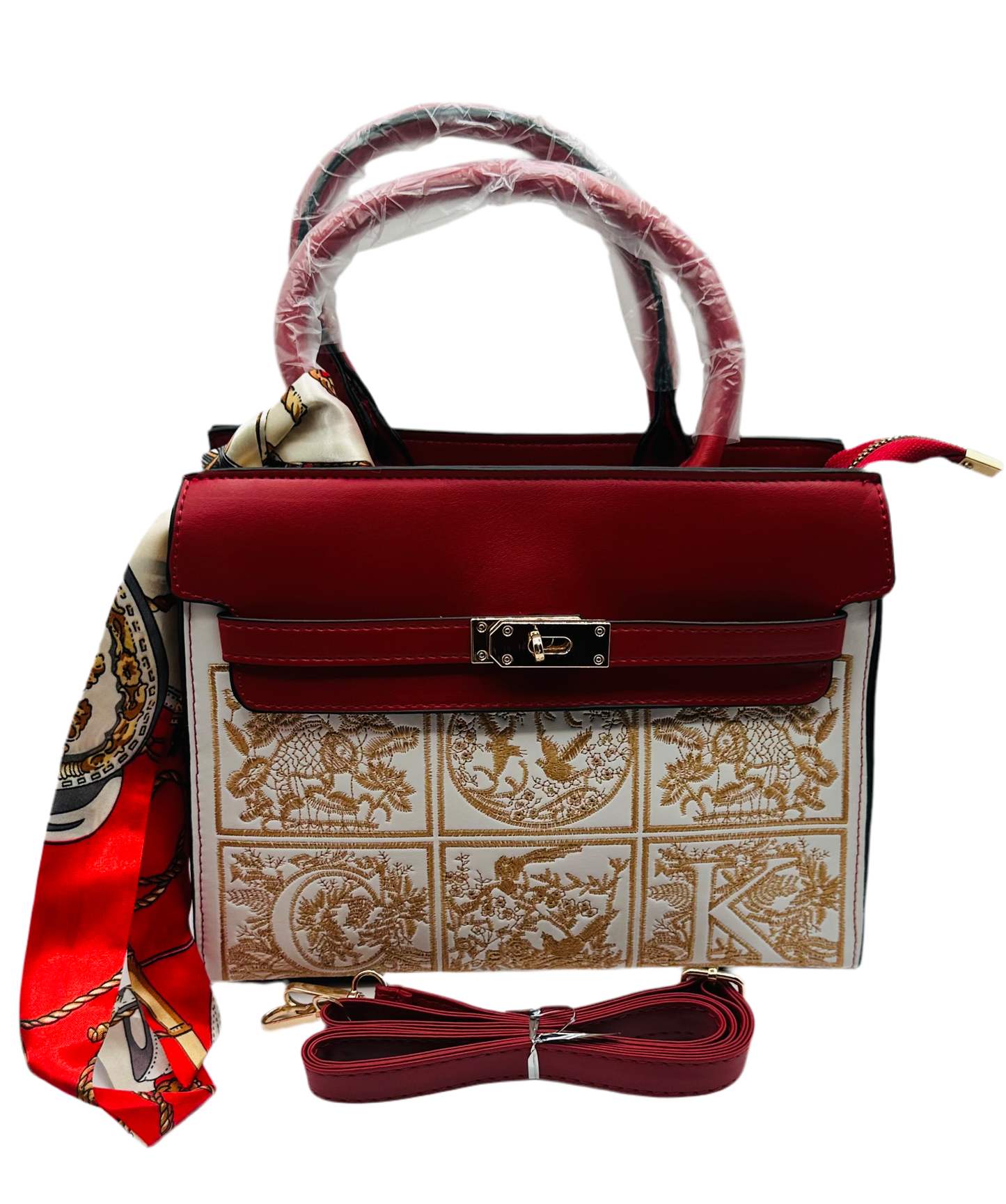 Antonia embroider leather handbag