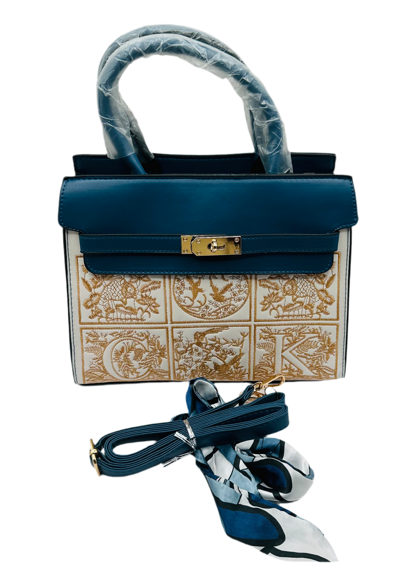 Antonia embroider leather handbag