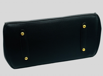 Affordable grain cowhide leather handbag