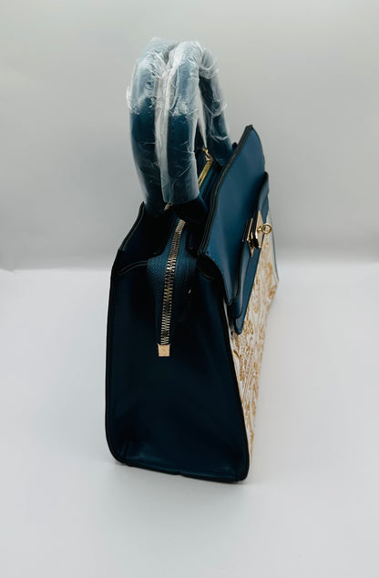 Melanie embroider leather handbag