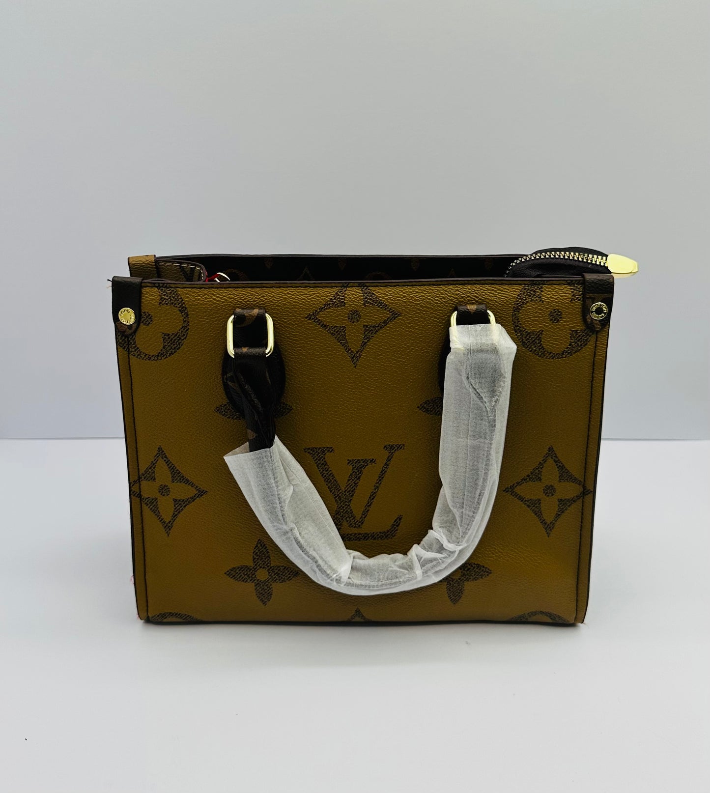 Luxury inspired On-The-Go Tote with Charm handbag