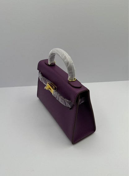 Deluxe Mini 8.5in Luxury Inspired Cross Body Leather handbag