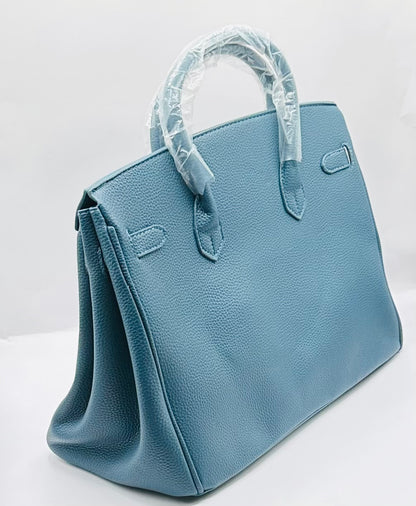 Affordable grain cowhide leather handbag