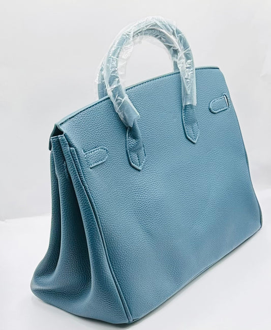Affordable grain cowhide leather handbag