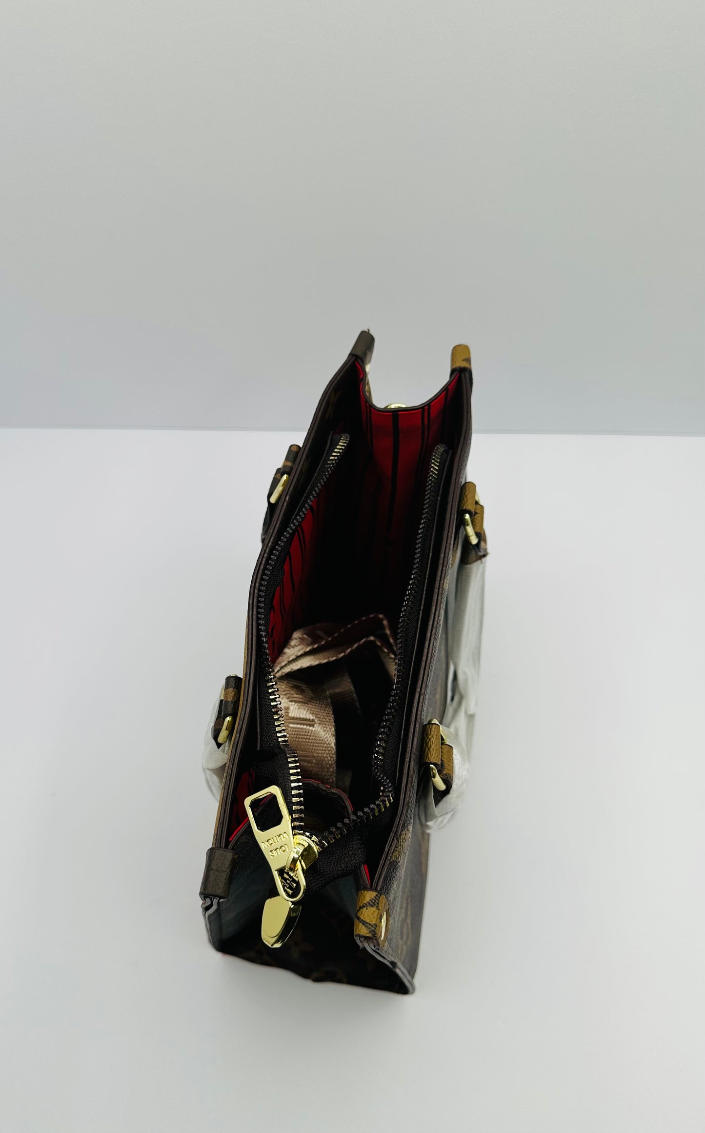 Luxury inspired On-The-Go Tote with Charm handbag