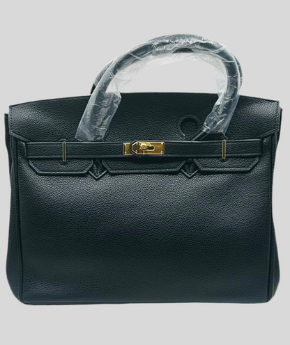 Affordable grain cowhide leather handbag