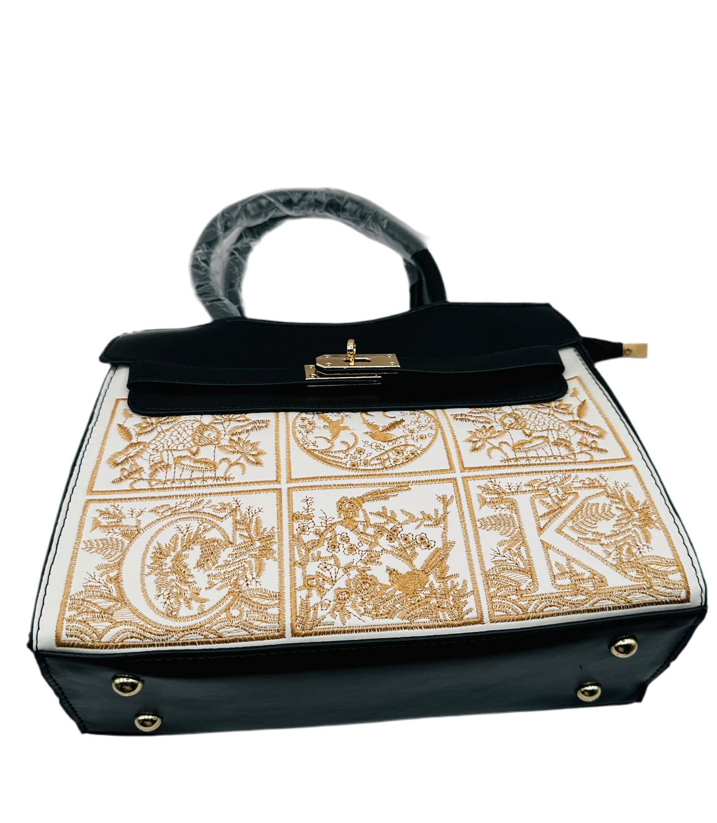 Antonia embroider leather handbag