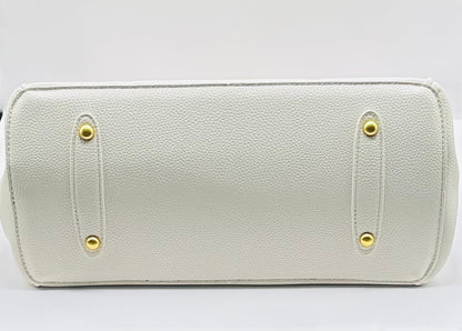 Affordable grain cowhide leather handbag