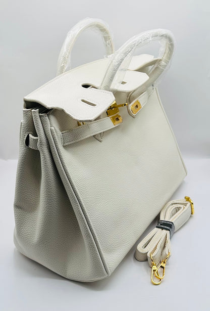 Affordable grain cowhide leather handbag