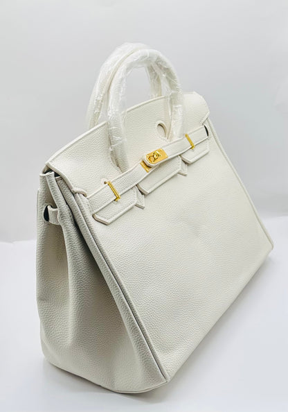 Affordable grain cowhide leather handbag