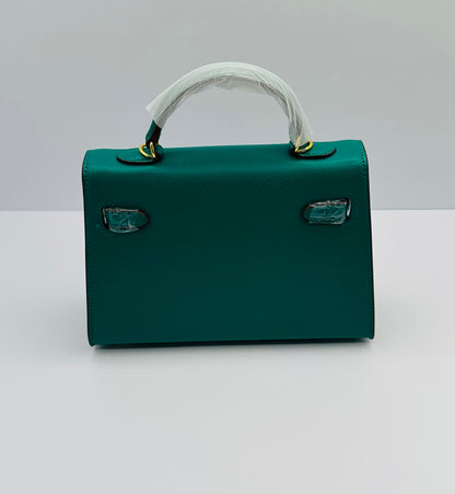 Deluxe Mini 8.5in Luxury Inspired Cross Body Leather handbag