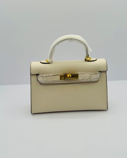 Deluxe Mini 8.5in Luxury Inspired Cross Body Leather handbag