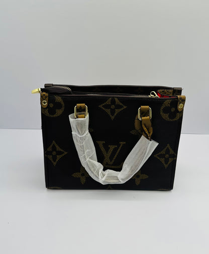 Luxury inspired On-The-Go Tote with Charm handbag