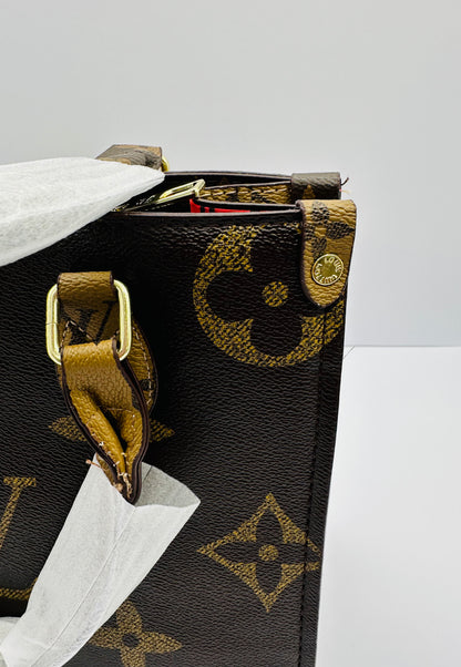Luxury inspired On-The-Go Tote with Charm handbag