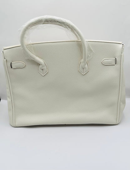 Affordable grain cowhide leather handbag