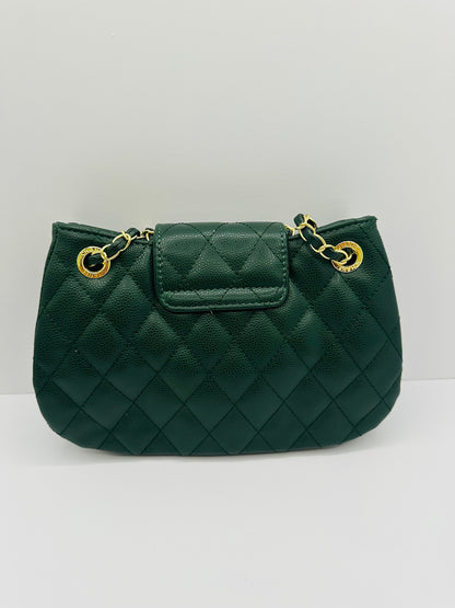 Luxury Inspired Gold-tone chain handle Shoulder handbag