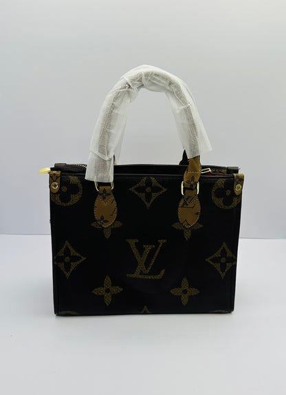 Luxury inspired On-The-Go Tote with Charm handbag