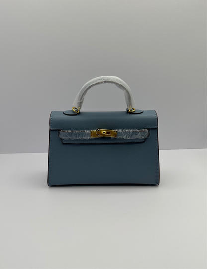 Deluxe Mini 8.5in Luxury Inspired Cross Body Leather handbag