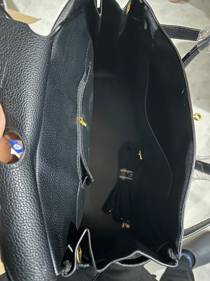 Affordable grain cowhide leather handbag