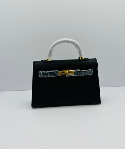 Deluxe Mini 8.5in Luxury Inspired Cross Body Leather handbag