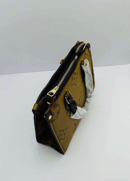 Luxury inspired On-The-Go Tote with Charm handbag
